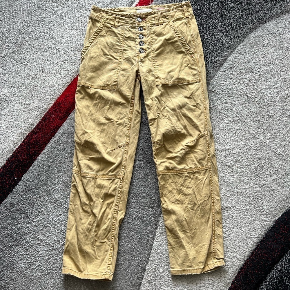 Anthropologie The Wanderer Khaki Cargo Utility Pants